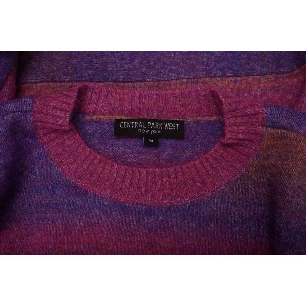 Central Park West Womens Fringe Sweater Swift M Pink Purple NWT